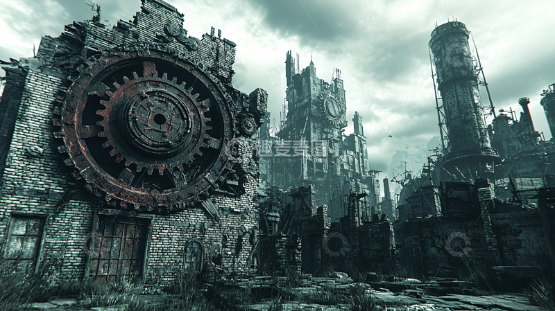 高清大图下载【趣麦麦图】废弃的工业城市景观