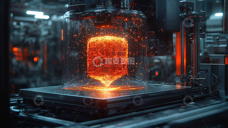 高清大图下载【趣麦麦图】熔炉中炙热的金属块