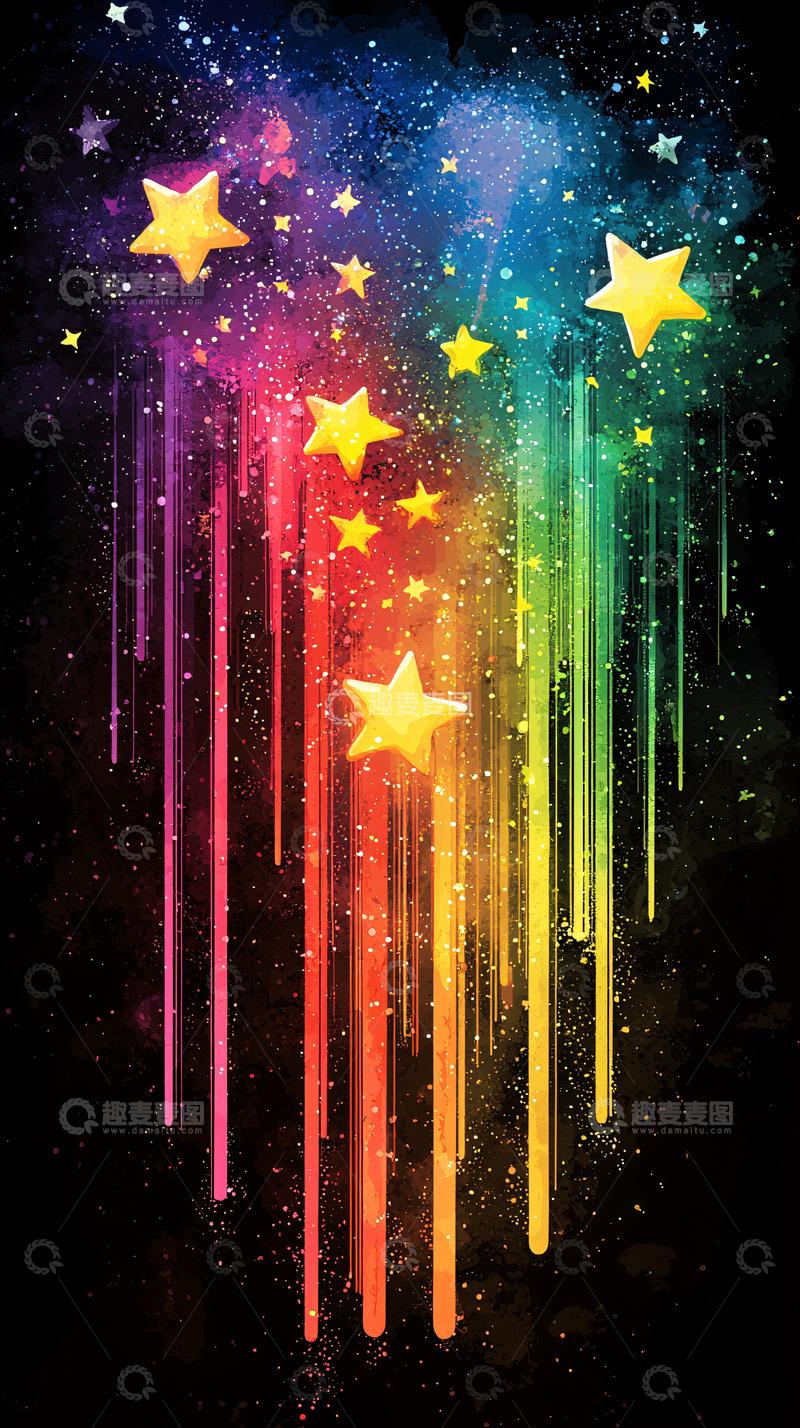 高清大图下载【趣麦麦图】彩色星光