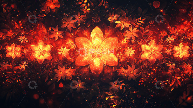 高清大图下载【趣麦麦图】火焰花朵