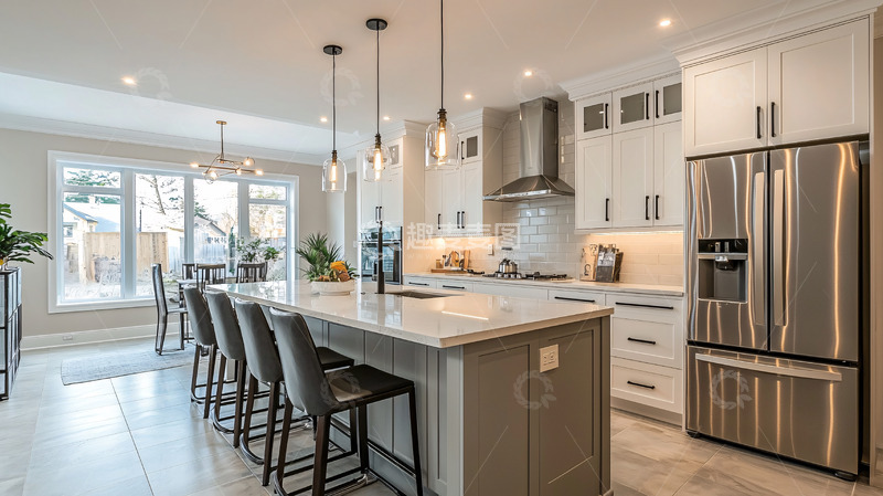 高清大图下载【趣麦麦图】现代简约风格开放式厨房