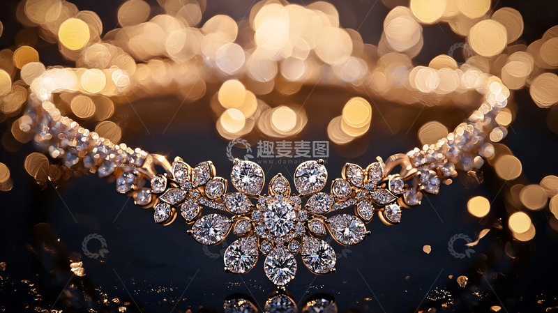 高清大图下载【趣麦麦图】精致钻石项链