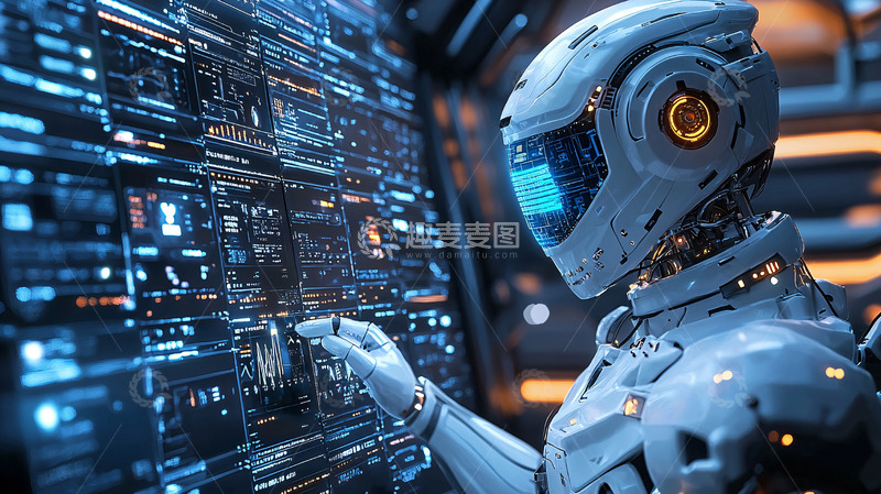 高清大图下载【趣麦麦图】未来科技感机器人