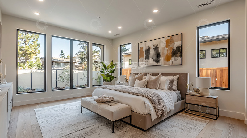 高清大图下载【趣麦麦图】现代简约卧室5