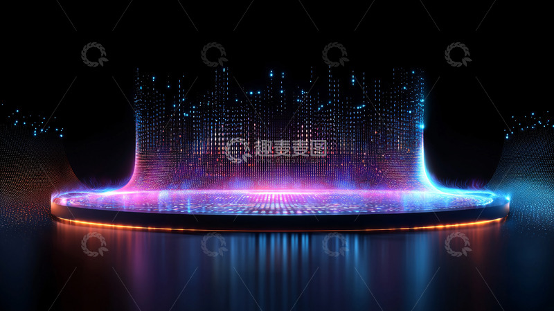 高清大图下载【趣麦麦图】炫酷科技感城市舞台