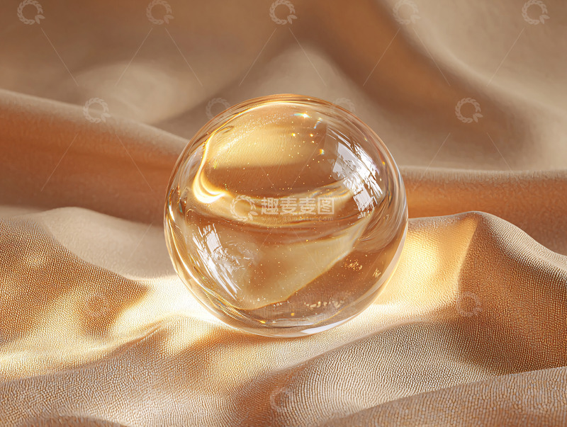 高清大图下载【趣麦麦图】光影下的透明玻璃球
