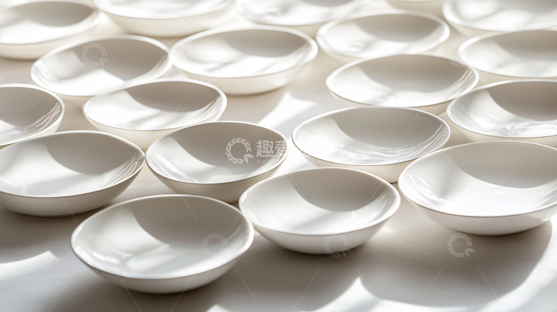高清大图下载【趣麦麦图】白色小碗摆放