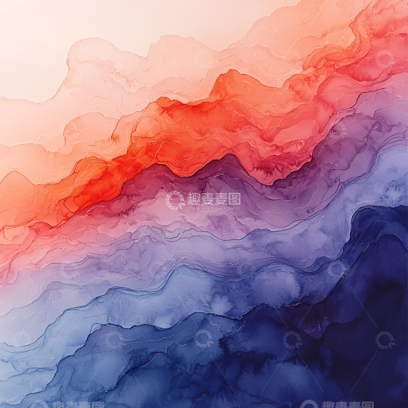 高清大图下载【趣麦麦图】水彩渐变抽象背景