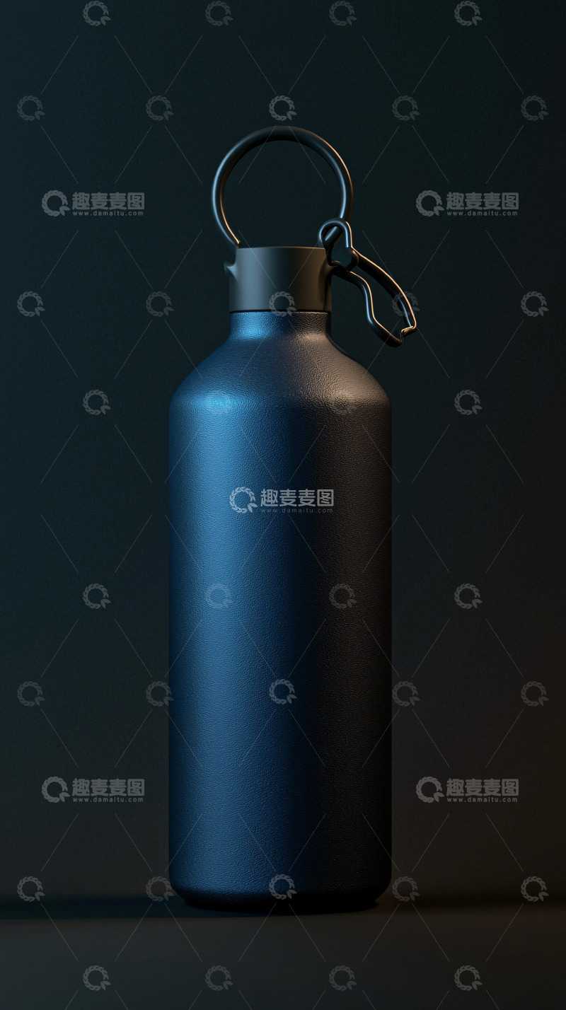 高清大图下载【趣麦麦图】黑色金属水壶