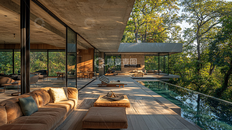 高清大图下载【趣麦麦图】现代森林别墅