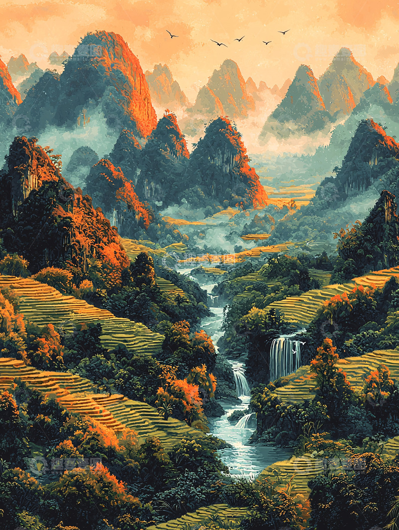 高清大图下载【趣麦麦图】山水田园风光2