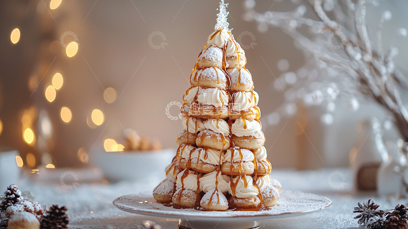 高清大图下载【趣麦麦图】圣诞树造型甜点