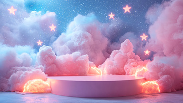 粉色梦幻云朵背景