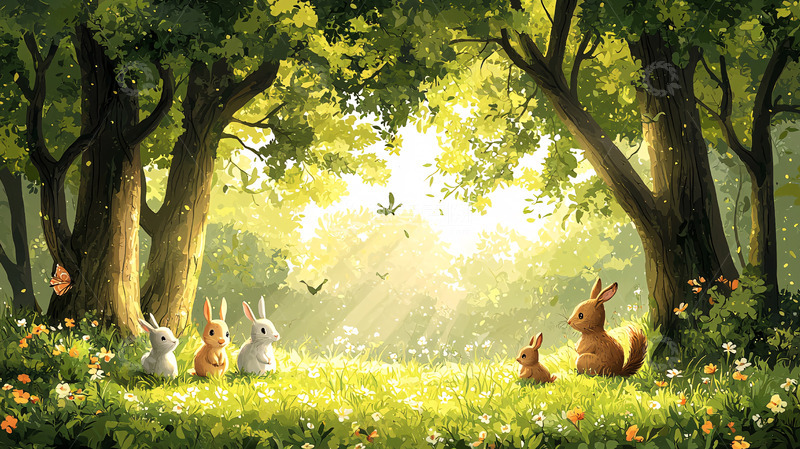 高清大图下载【趣麦麦图】森林小动物