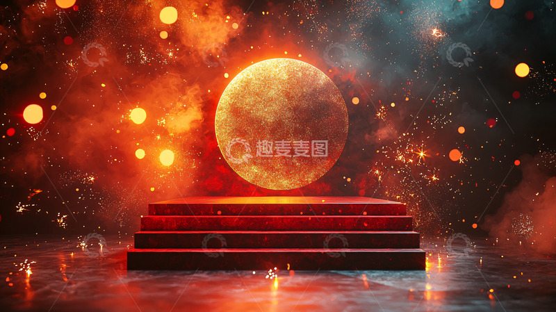 高清大图下载【趣麦麦图】火焰星球