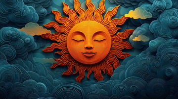 静谧祥和的艺术太阳