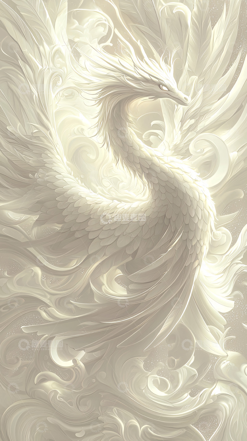 高清大图下载【趣麦麦图】白色凤凰
