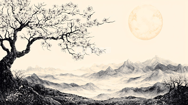 高清大图下载【趣麦麦图】水墨画