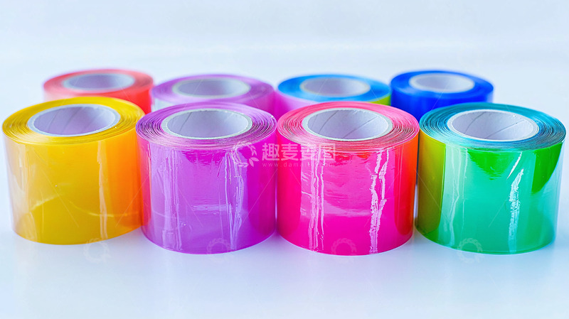 高清大图下载【趣麦麦图】彩色透明胶带卷