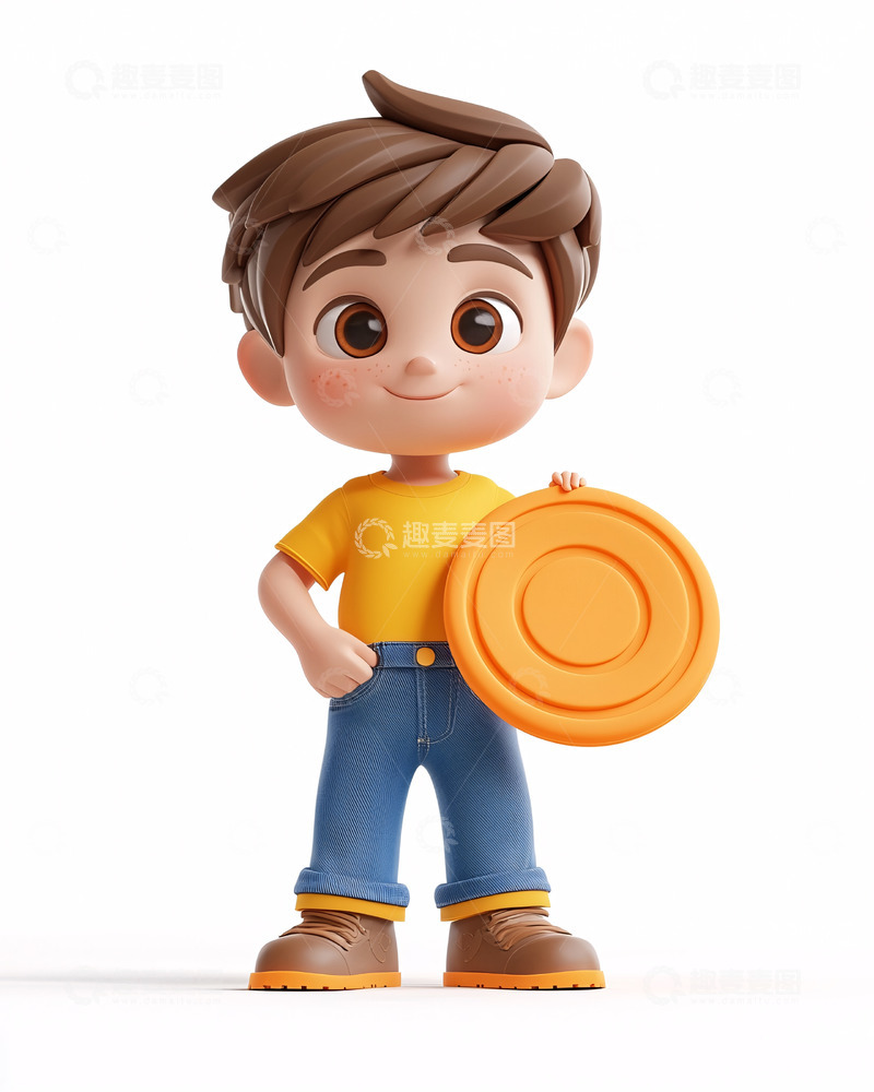 高清大图下载【趣麦麦图】可爱卡通男孩