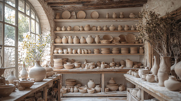 陶器工坊展示架