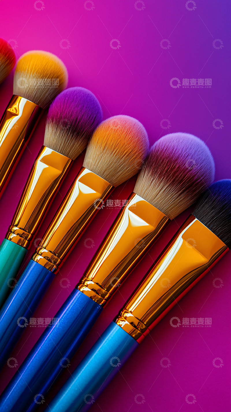 高清大图下载【趣麦麦图】-彩色化妆刷
