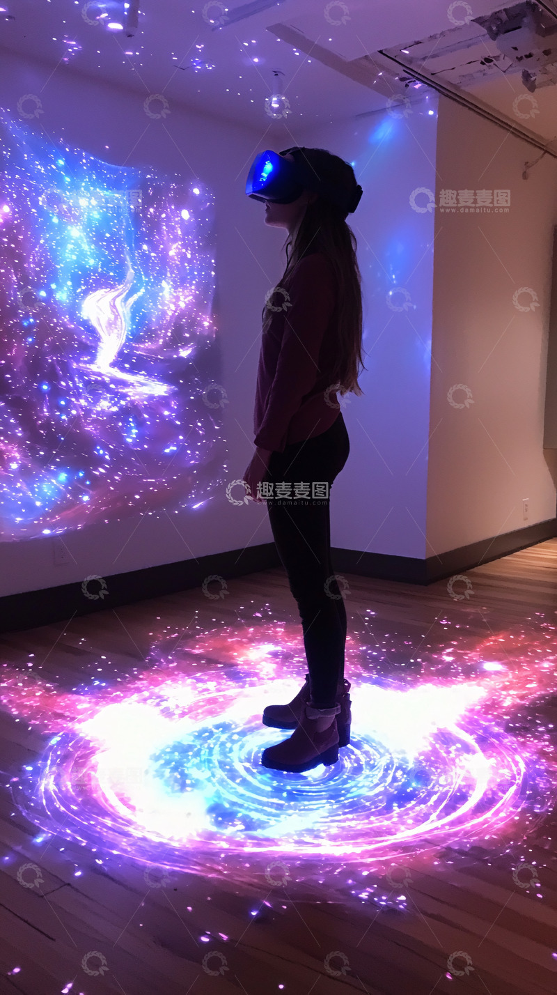 高清大图下载【趣麦麦图】女生体验虚拟现实