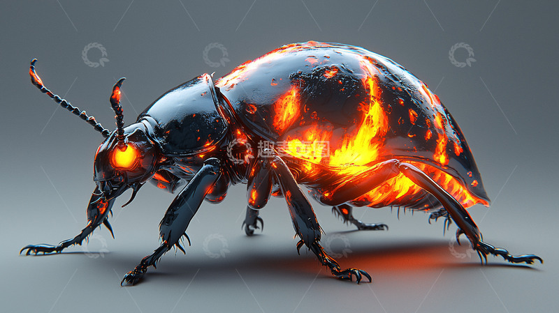 高清大图下载【趣麦麦图】发光的甲壳虫