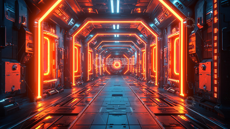 高清大图下载【趣麦麦图】科幻未来感通道