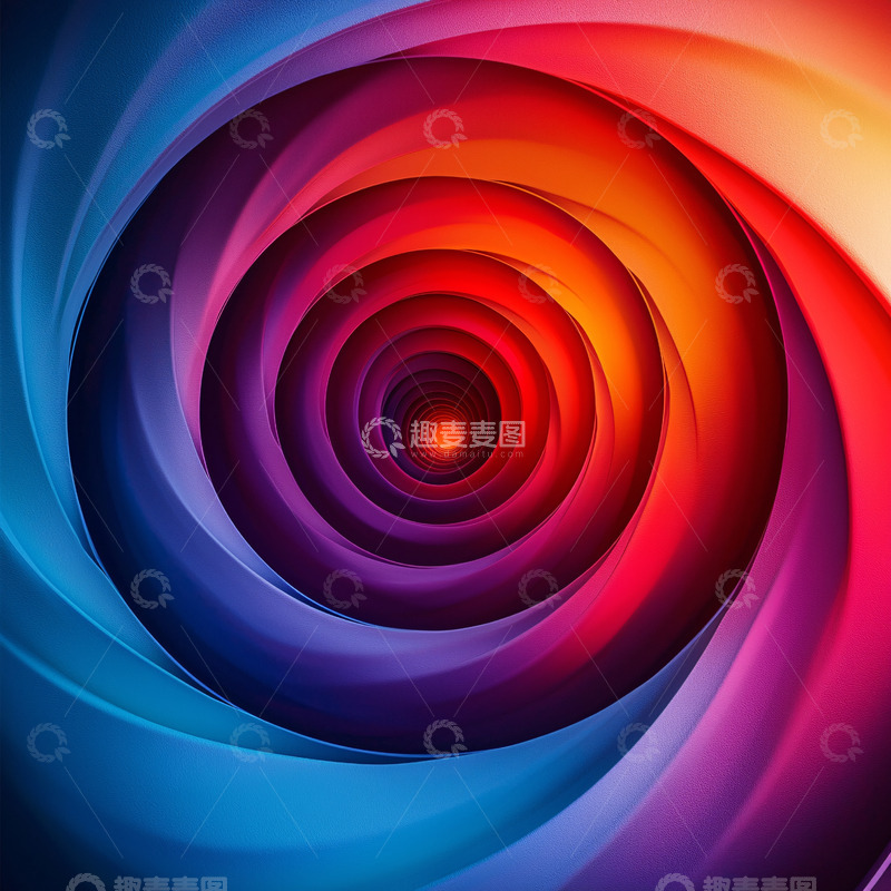 高清大图下载【趣麦麦图】色彩漩涡