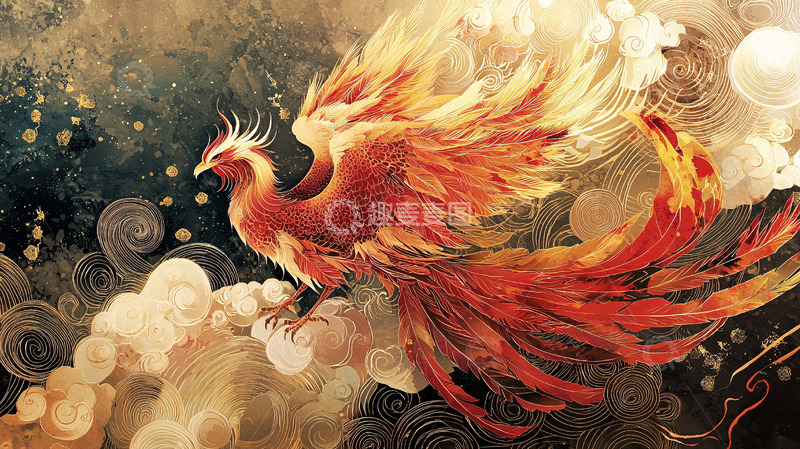 高清大图下载【趣麦麦图】火凤凰