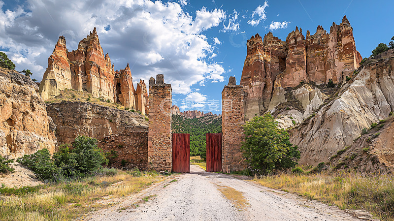 高清大图下载【趣麦麦图】红色大门