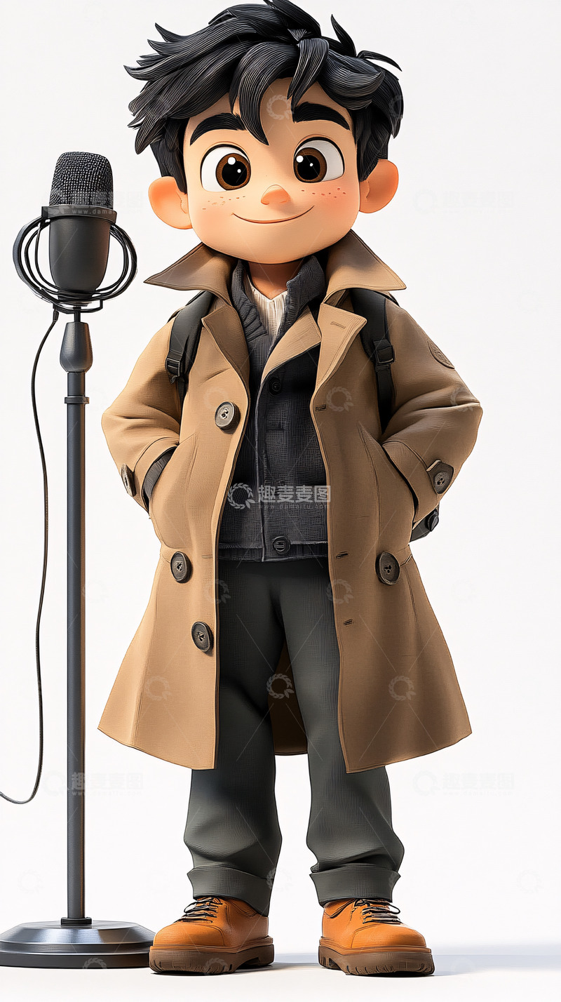 高清大图下载【趣麦麦图】卡通男孩