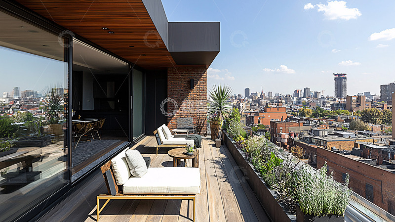 高清大图下载【趣麦麦图】城市景观阳台