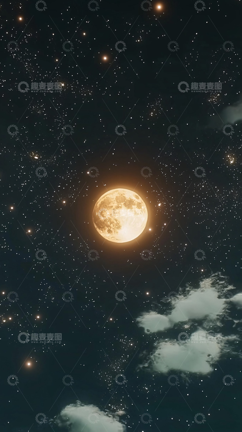 高清大图下载【趣麦麦图】星空月亮壁纸
