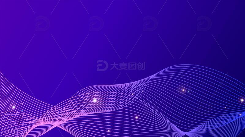 源文件下载【趣麦麦图】科技感线条蓝色活动会议背景