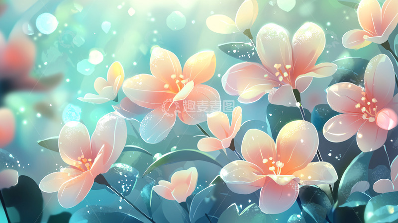 高清大图下载【趣麦麦图】梦幻粉色花朵