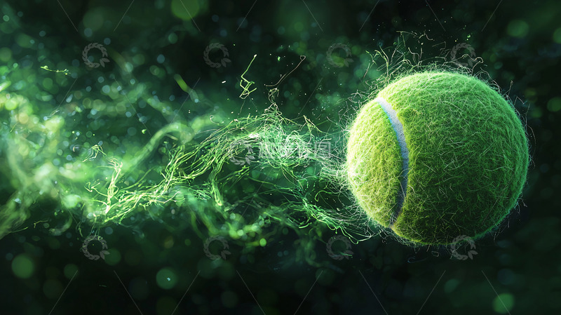 高清大图下载【趣麦麦图】疾速飞行的网球