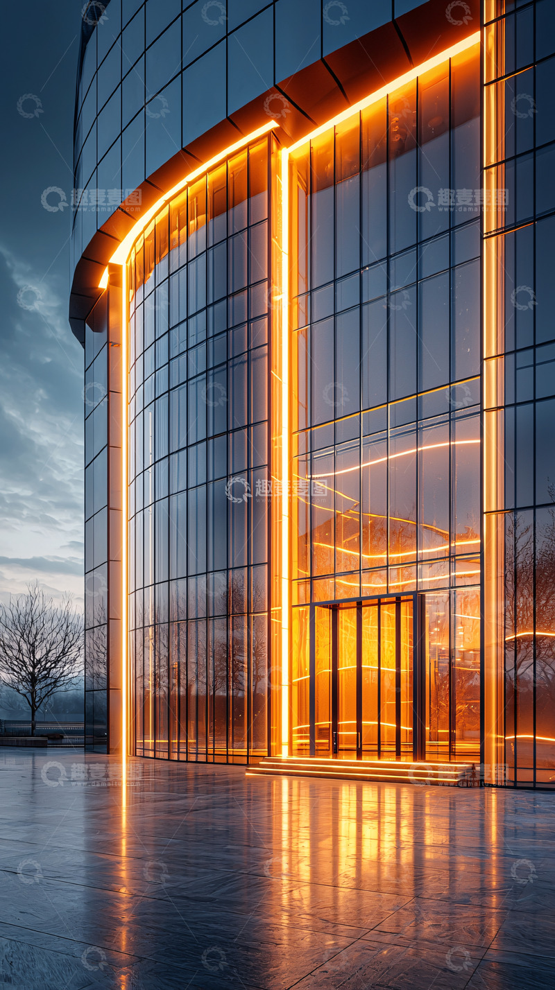 高清大图下载【趣麦麦图】现代建筑夜景