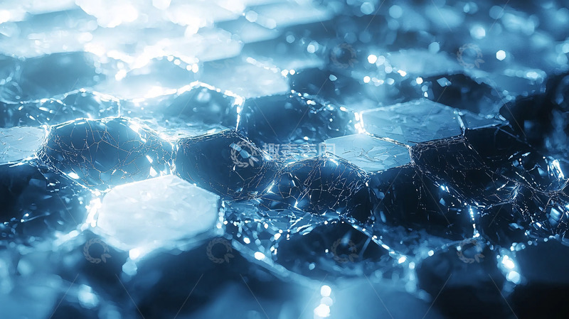 高清大图下载【趣麦麦图】蓝色冰块纹理