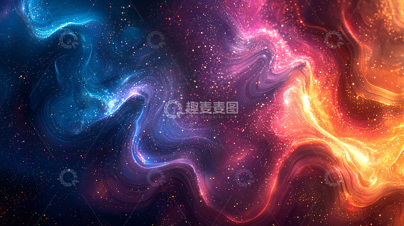 高清大图下载【趣麦麦图】绚丽星云宇宙背景