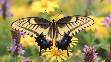 黄黑相间的蝴蝶