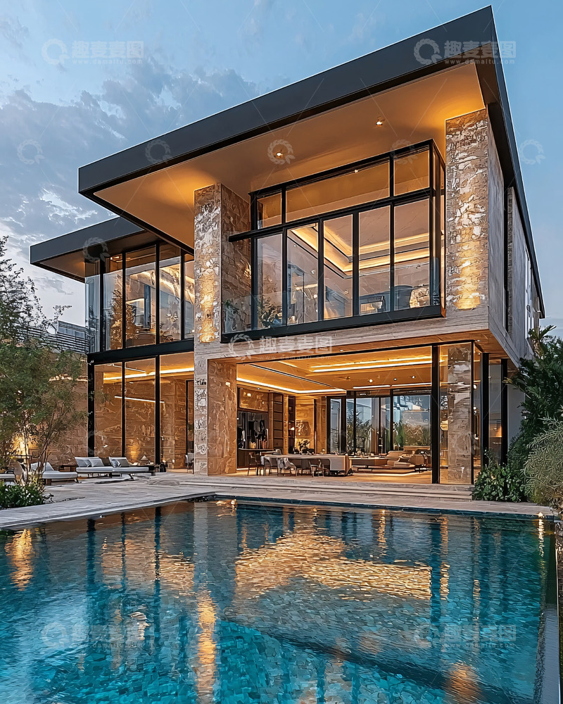 高清大图下载【趣麦麦图】现代简约别墅4