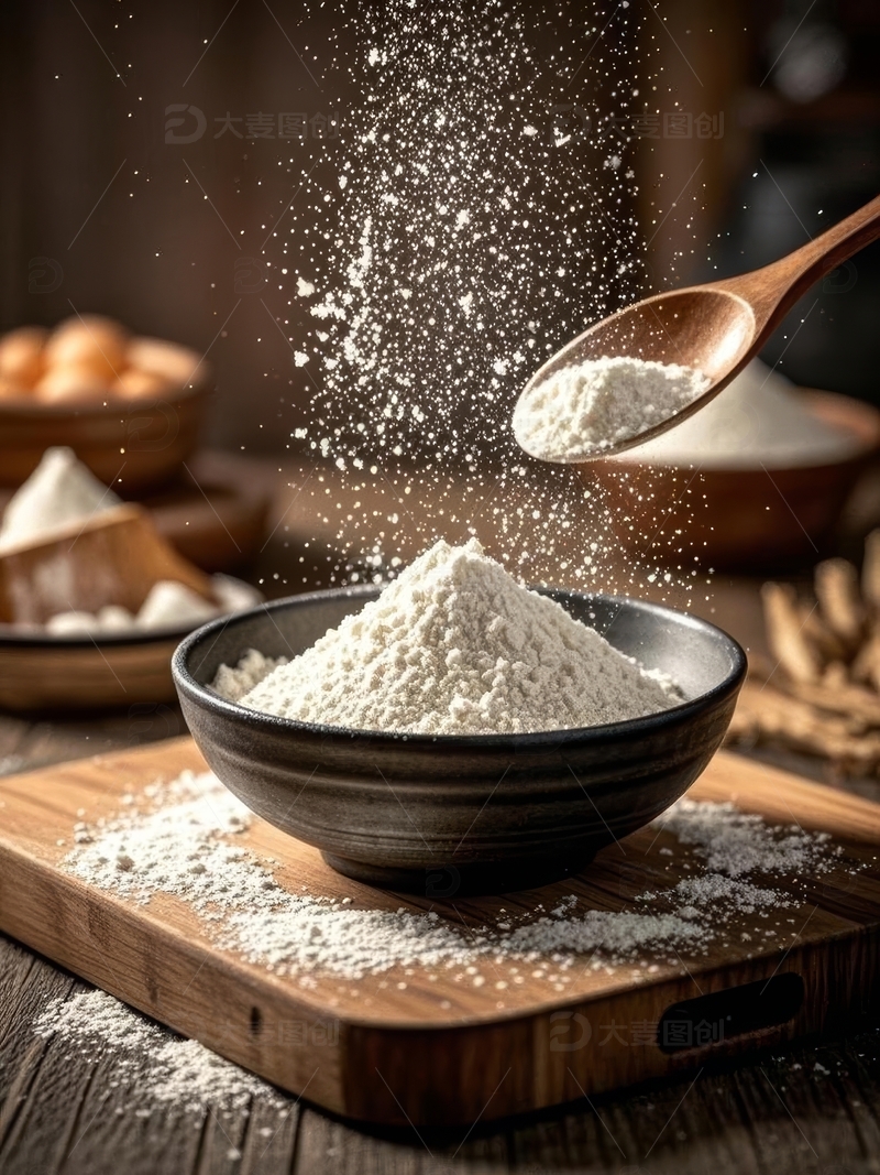 高清大图下载【趣麦麦图】高清美食摄影小麦面粉特写7