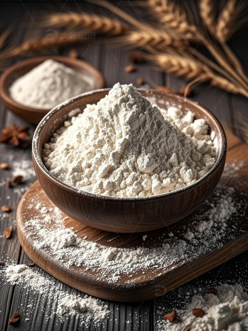 高清大图下载【趣麦麦图】高清美食摄影小麦面粉特写6