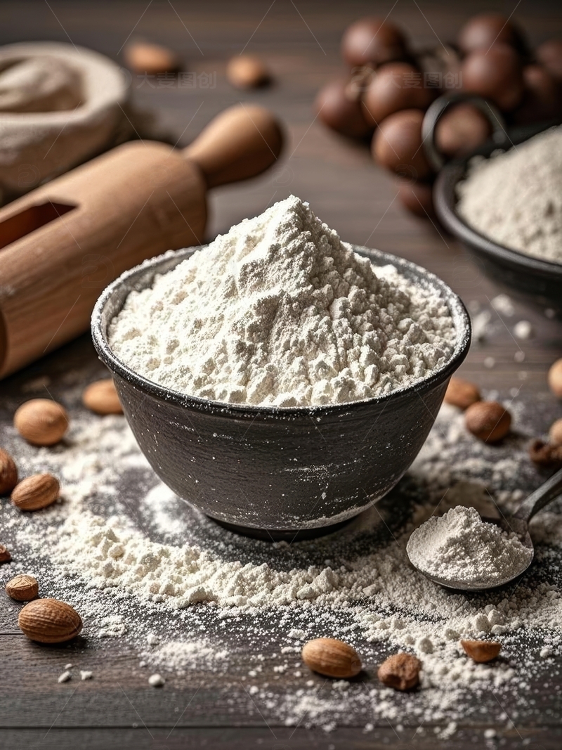 高清大图下载【趣麦麦图】高清美食摄影小麦面粉特写5