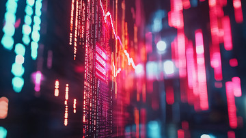 流动的彩色数据流