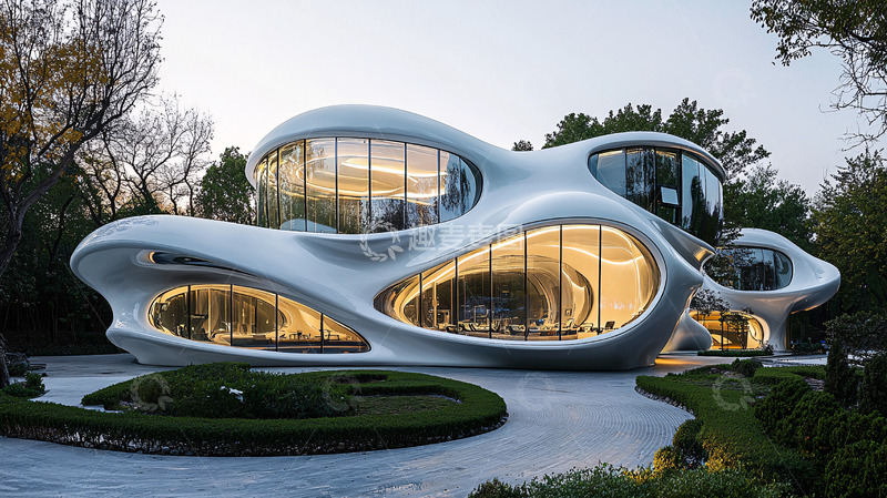 高清大图下载【趣麦麦图】流线型现代建筑