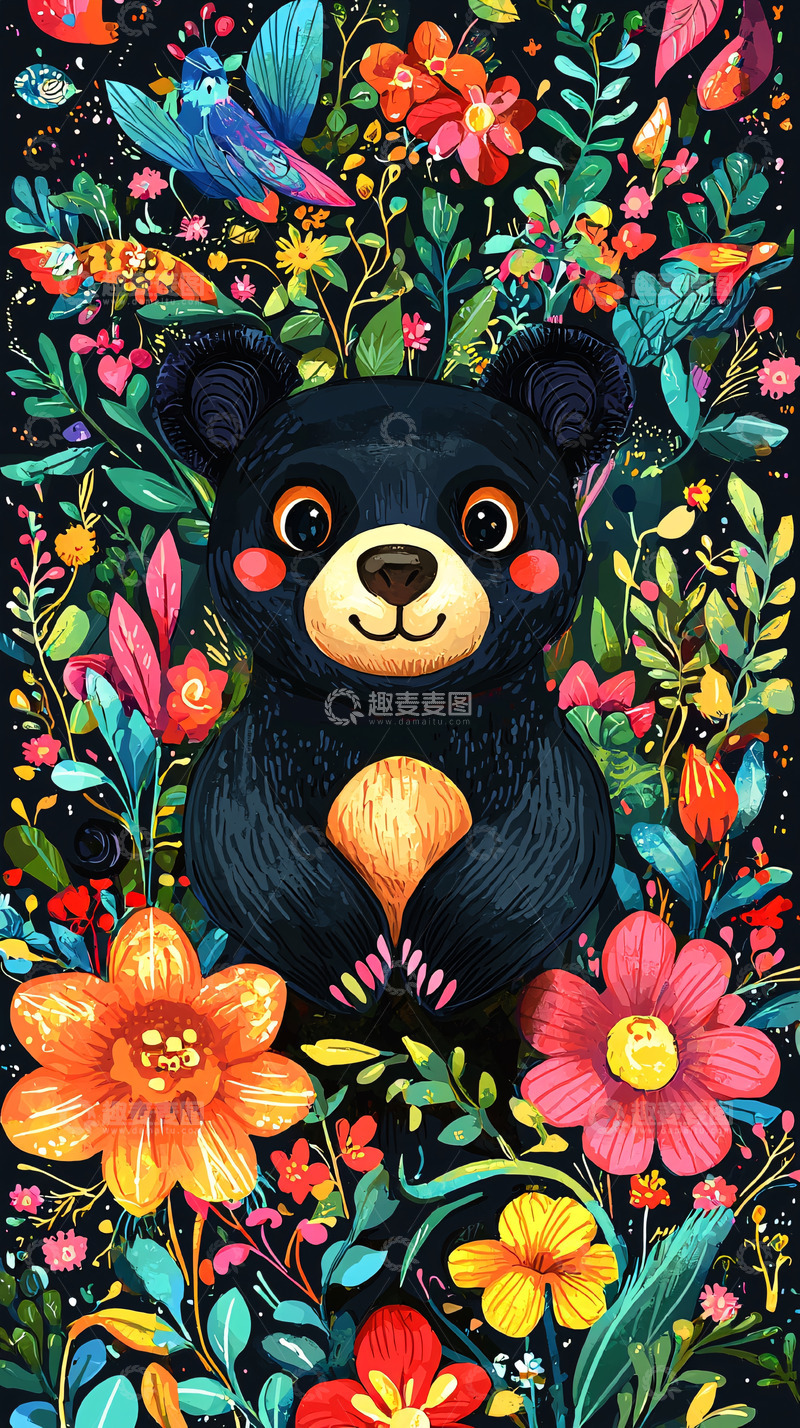 高清大图下载【趣麦麦图】黑熊