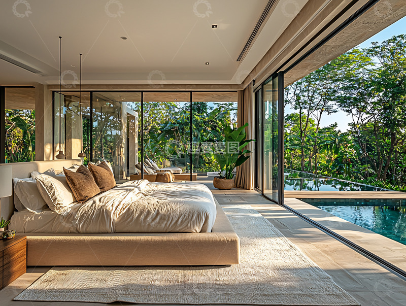 高清大图下载【趣麦麦图】现代极简卧室设计